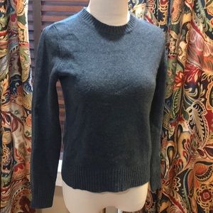 Jcrew wool heather blue crew neck sweater. SZ XS